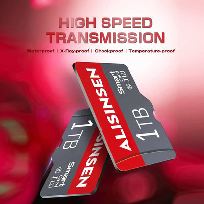 1TB Micro SD Card,Memory Card for Cellphone Surveillance Camera Tachograph Tablet High Speed Class 10 TF Card 1TB Micro Memory SD Card with SD Card Adapter